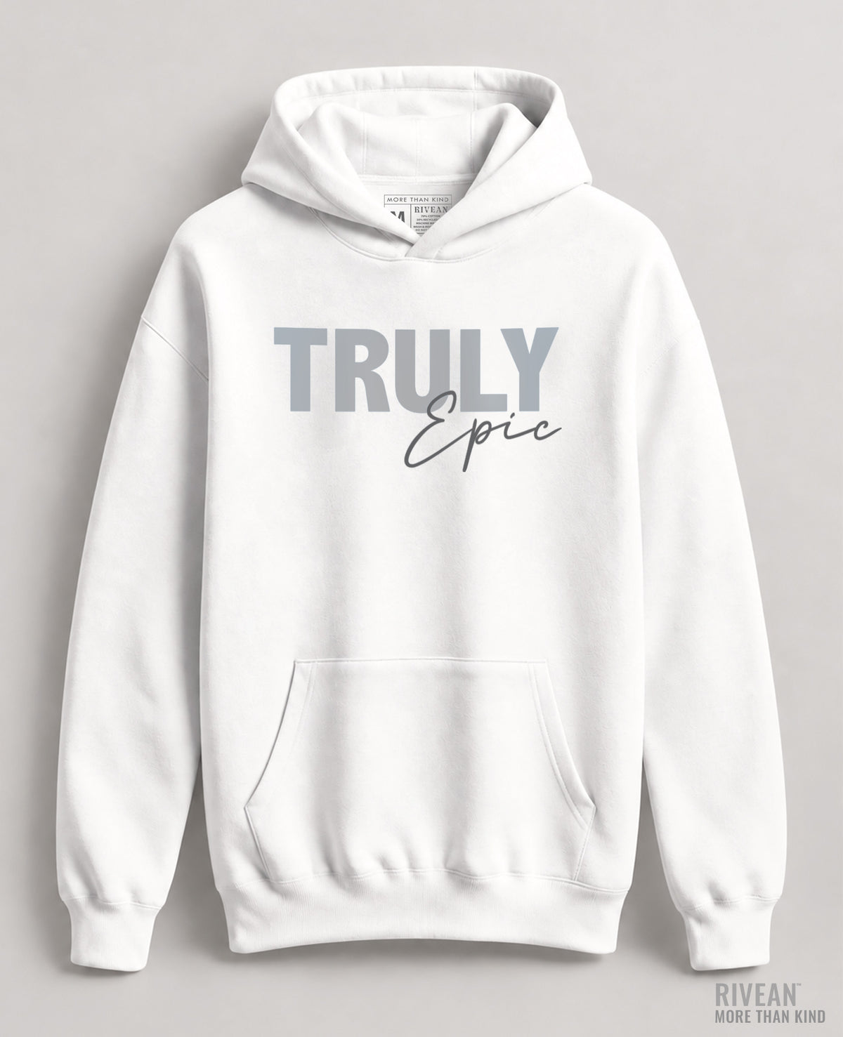Unisex White Hoodie "Truly Epic"