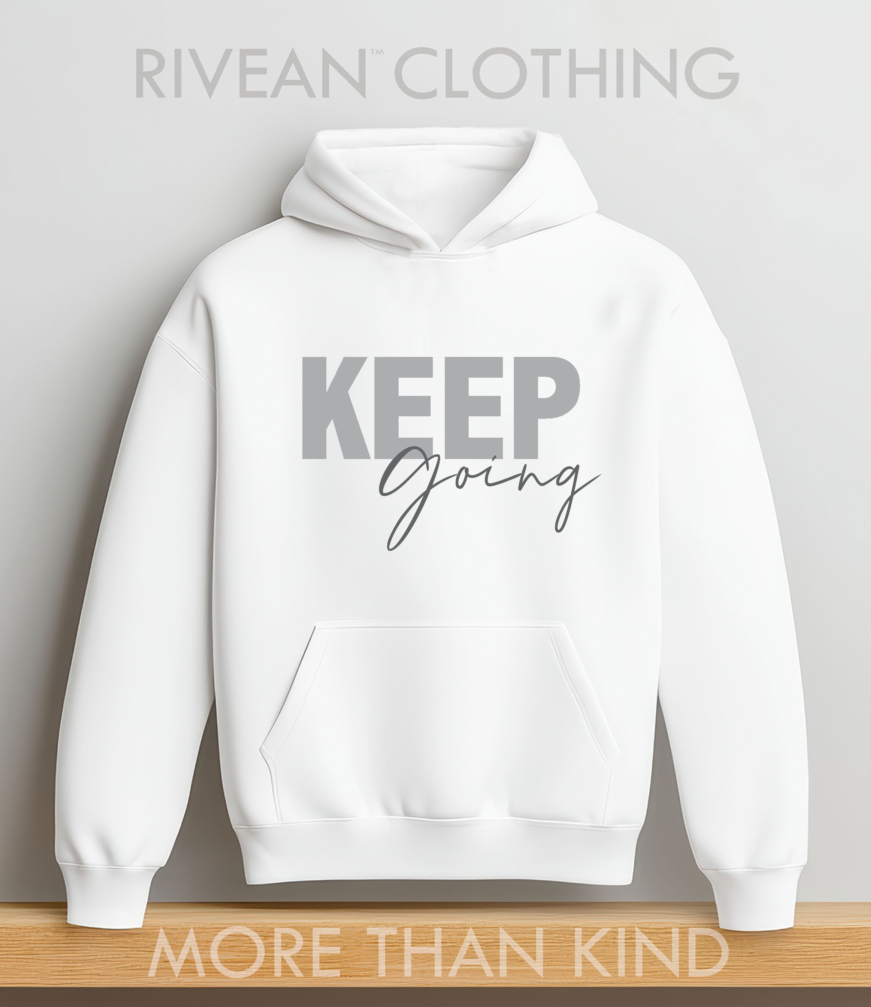 White Hoodie "Keep Going"