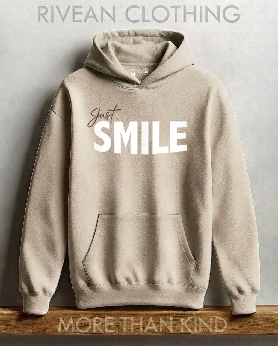 Unisex Natural Stone Hoodie Just SMILE