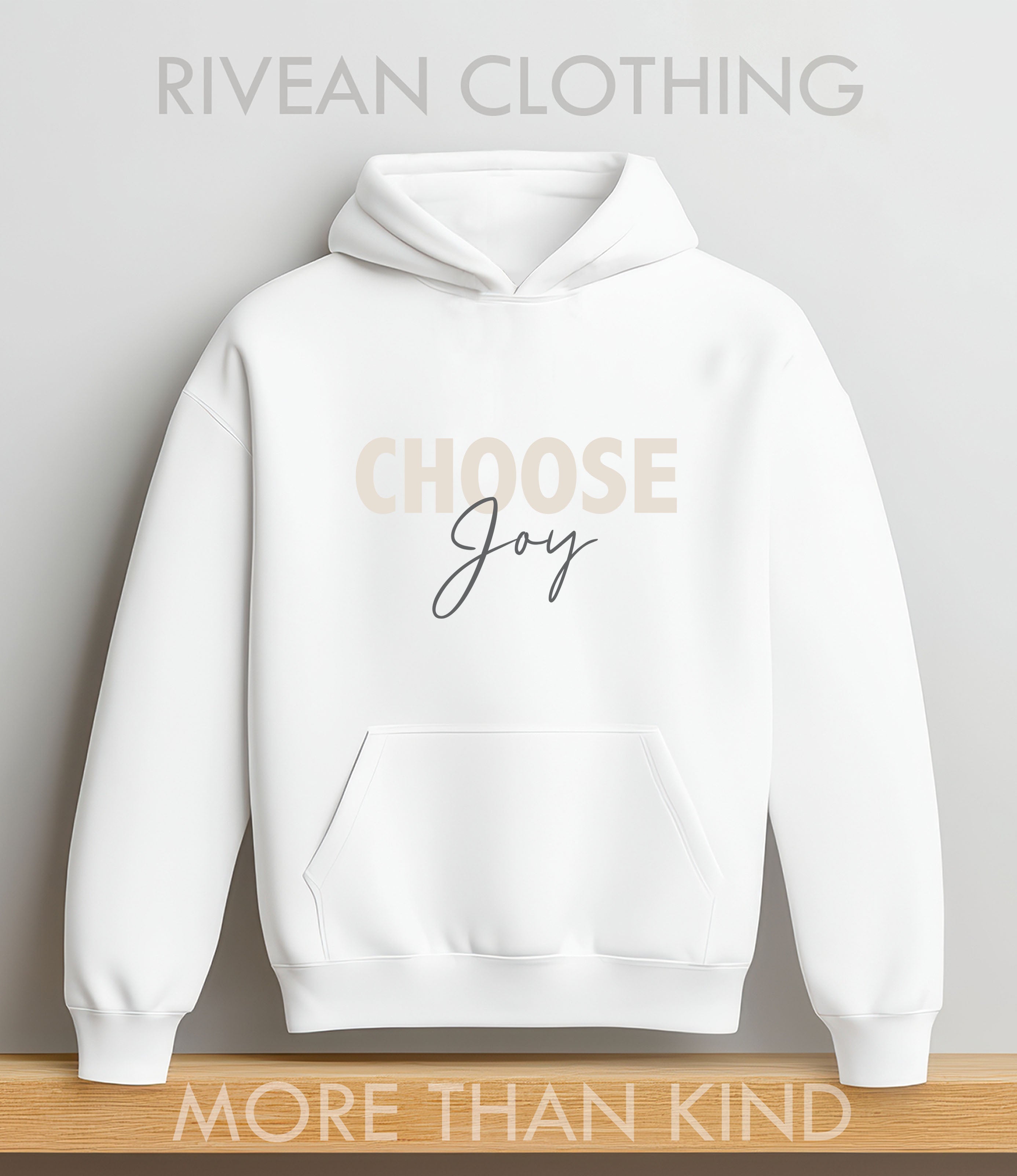 White Hoodie "Choose Joy"