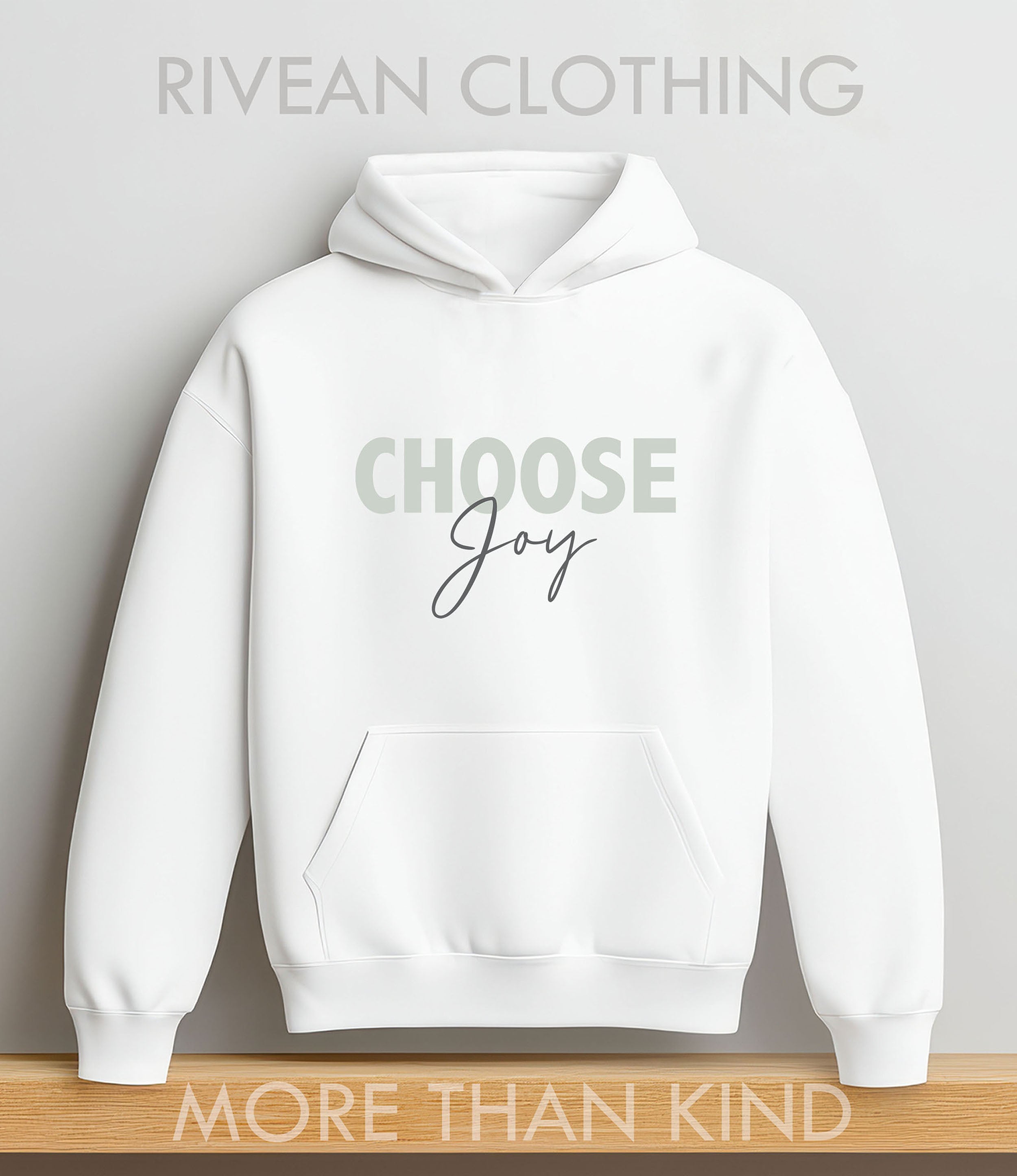 White Hoodie "Choose Joy"