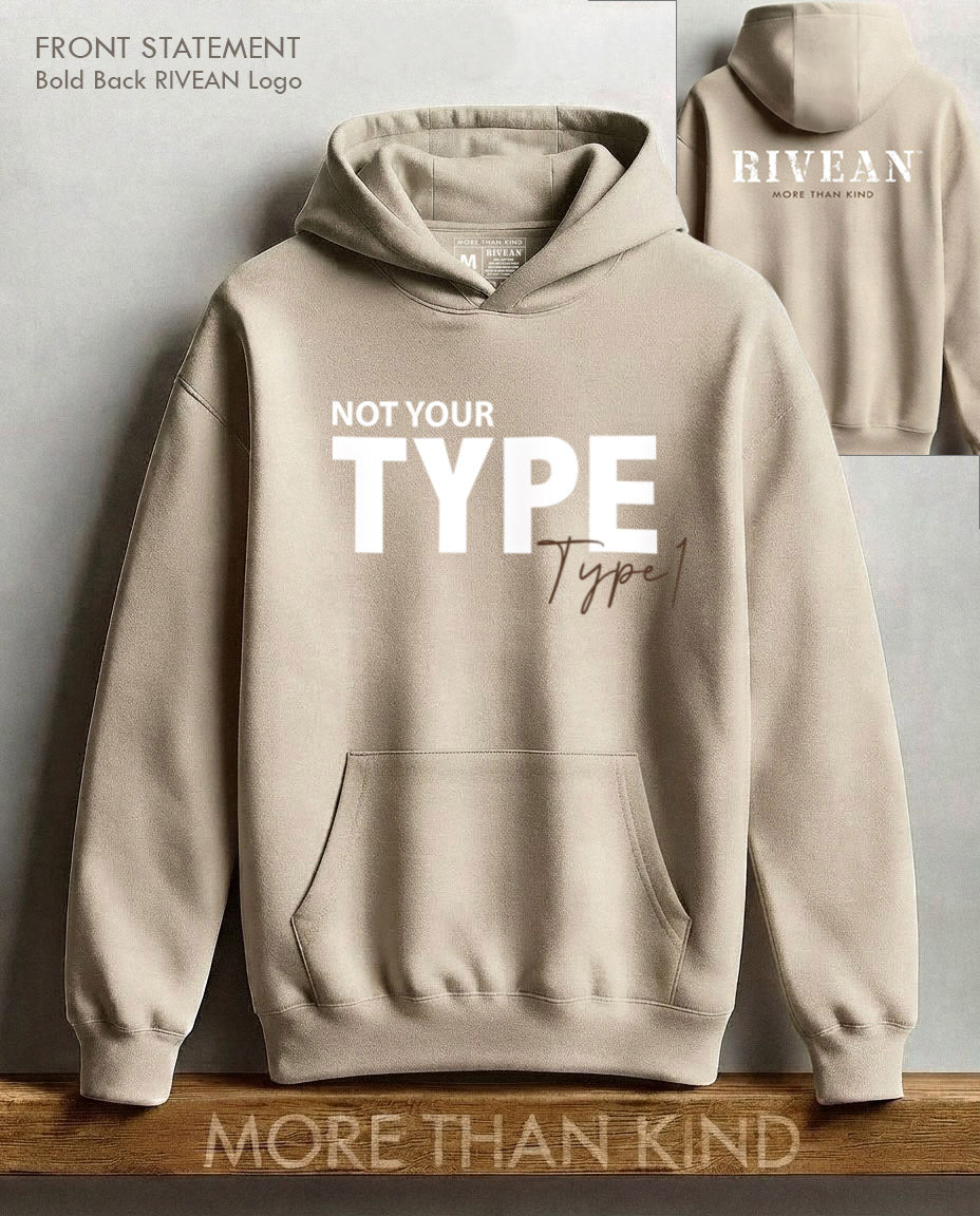 Unisex Natural Stone Hoodie NOT YOUR TYPE - Type 1