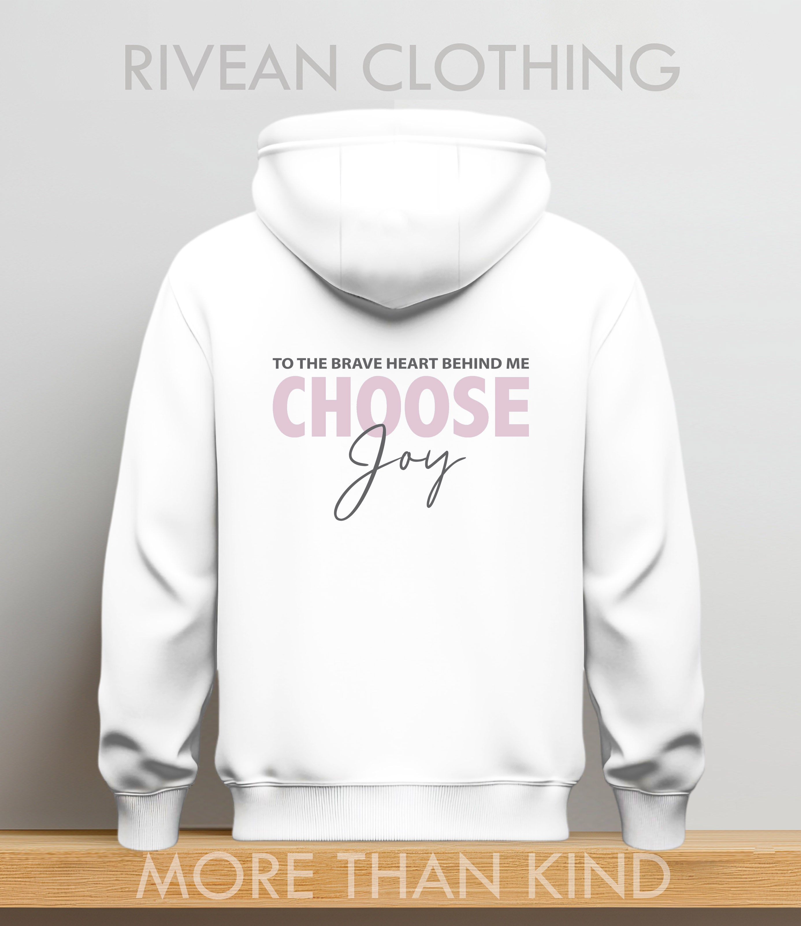 White Hoodie "Choose Joy"