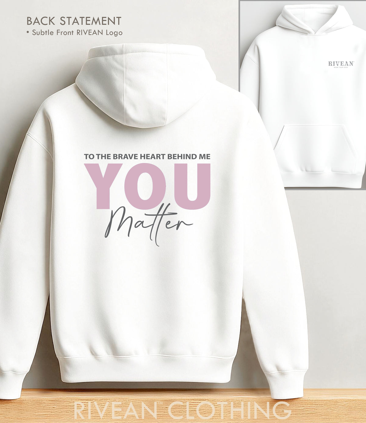 Unisex White Hoodie "YOU Matter"