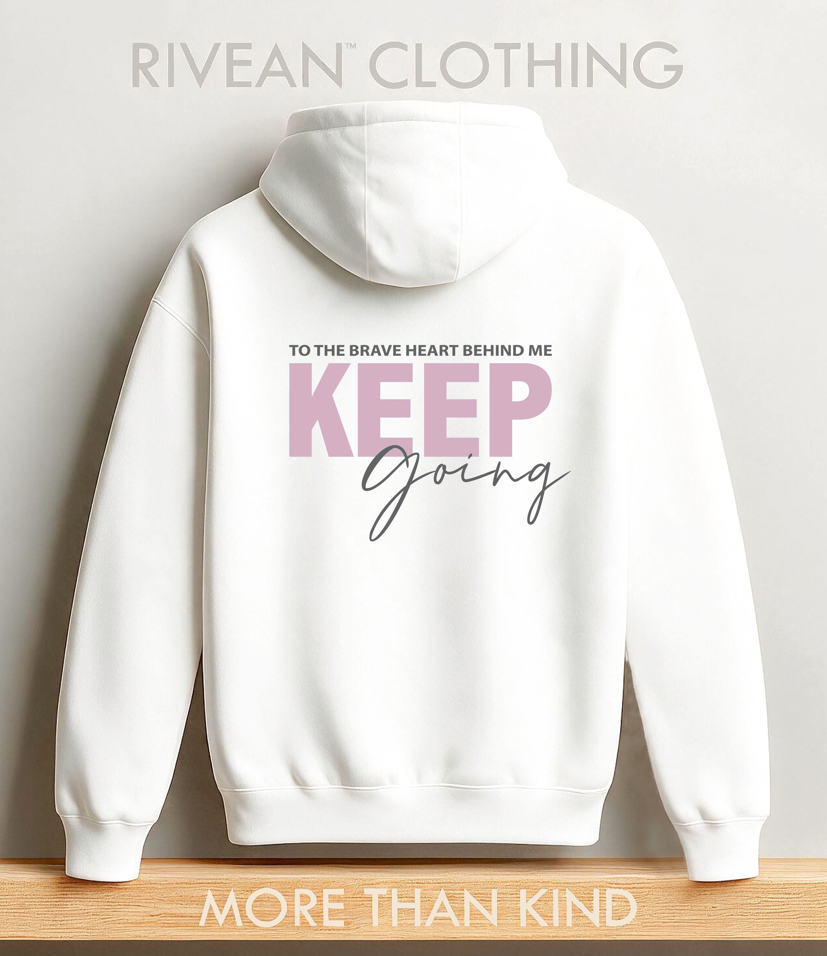 White Hoodie "Keep Going"