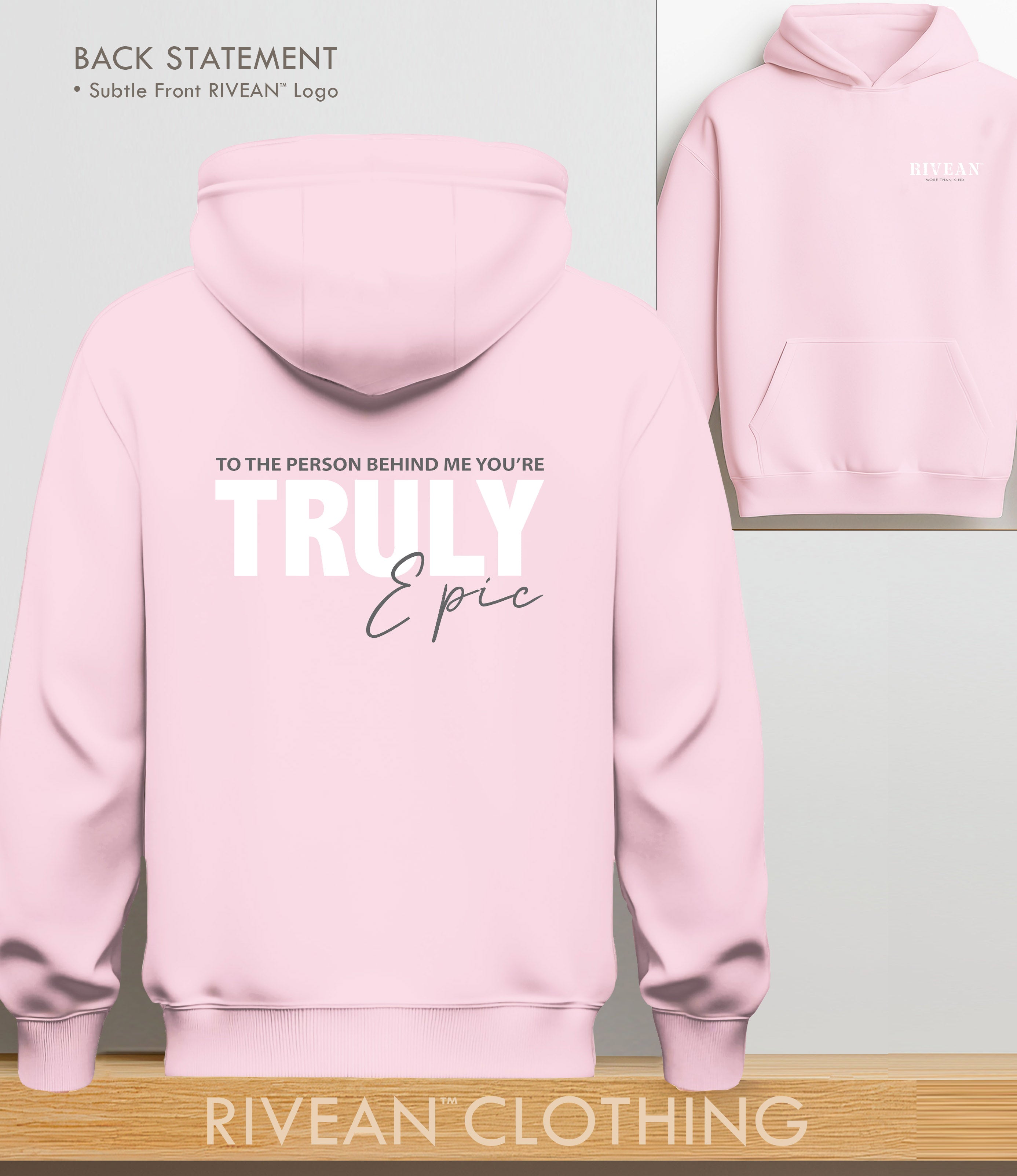 Petal Pink Hoodie "Truly Epic"