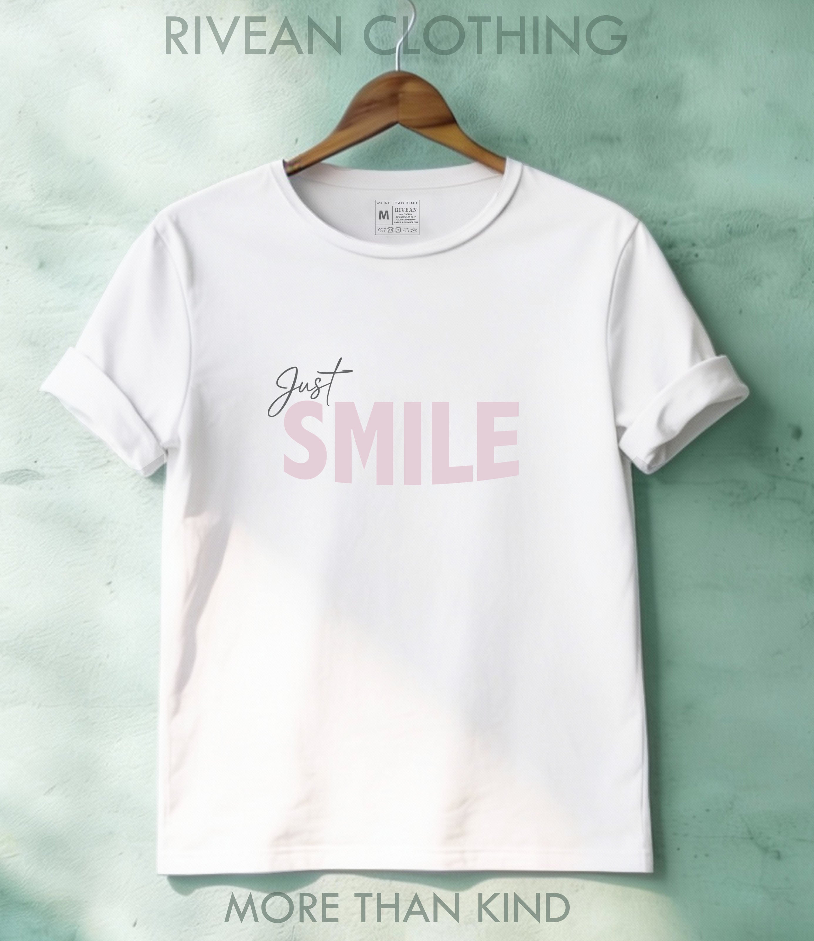 White T-Shirt "Just Smile"