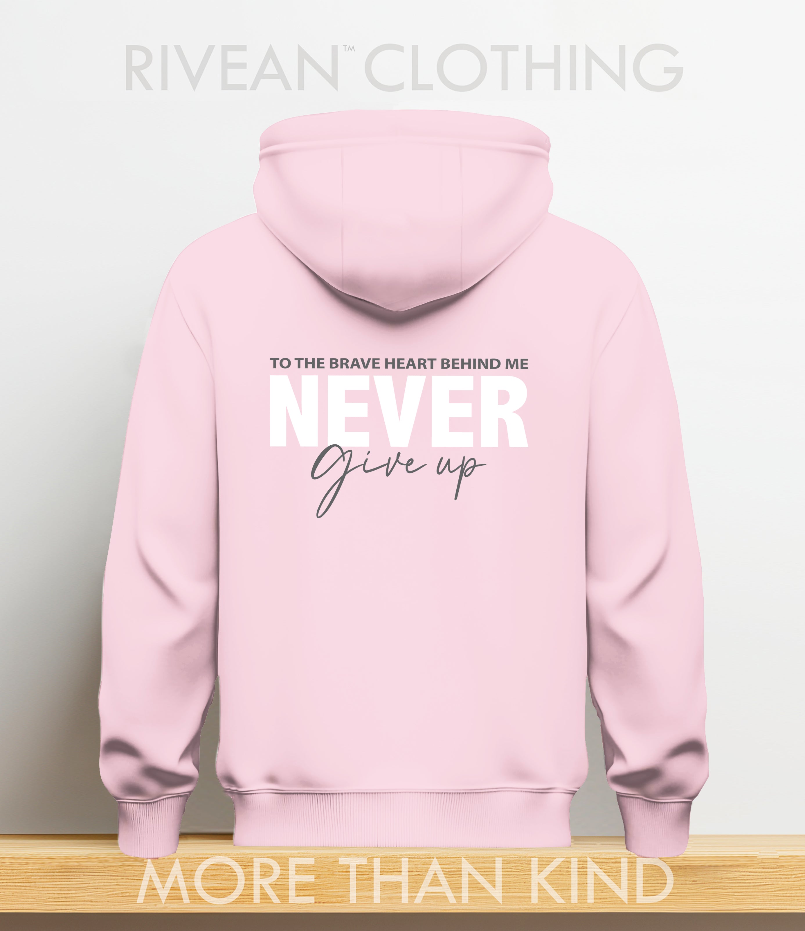 PINK PETAL Hoodie "NEVER Give Up"