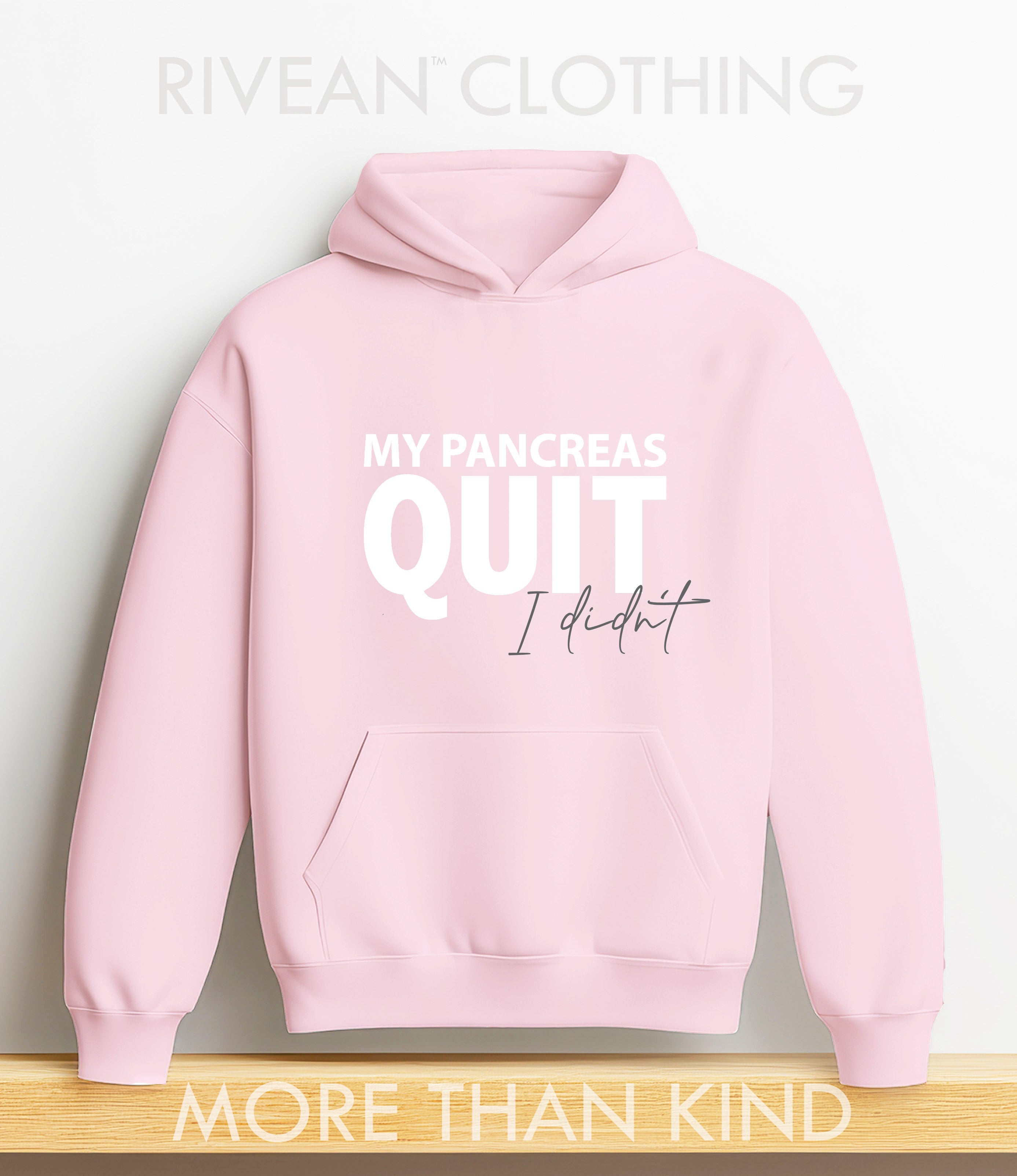 Petal Pink Hoodie MY PANCREAS QUIT - I didn't