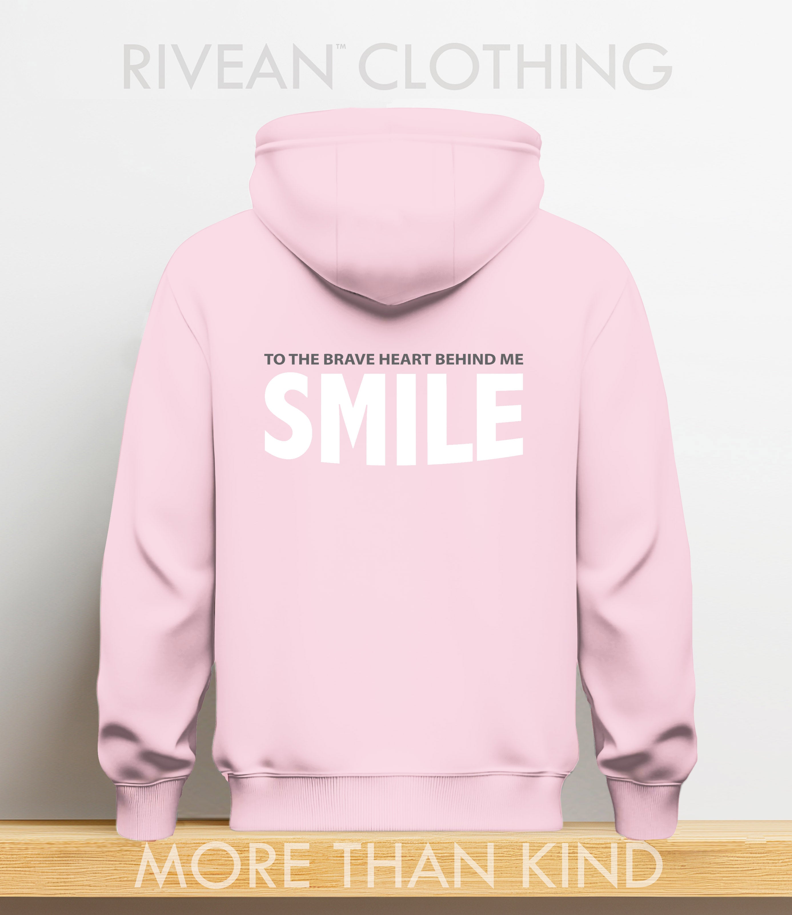 Petal Pink Hoodie Just SMILE