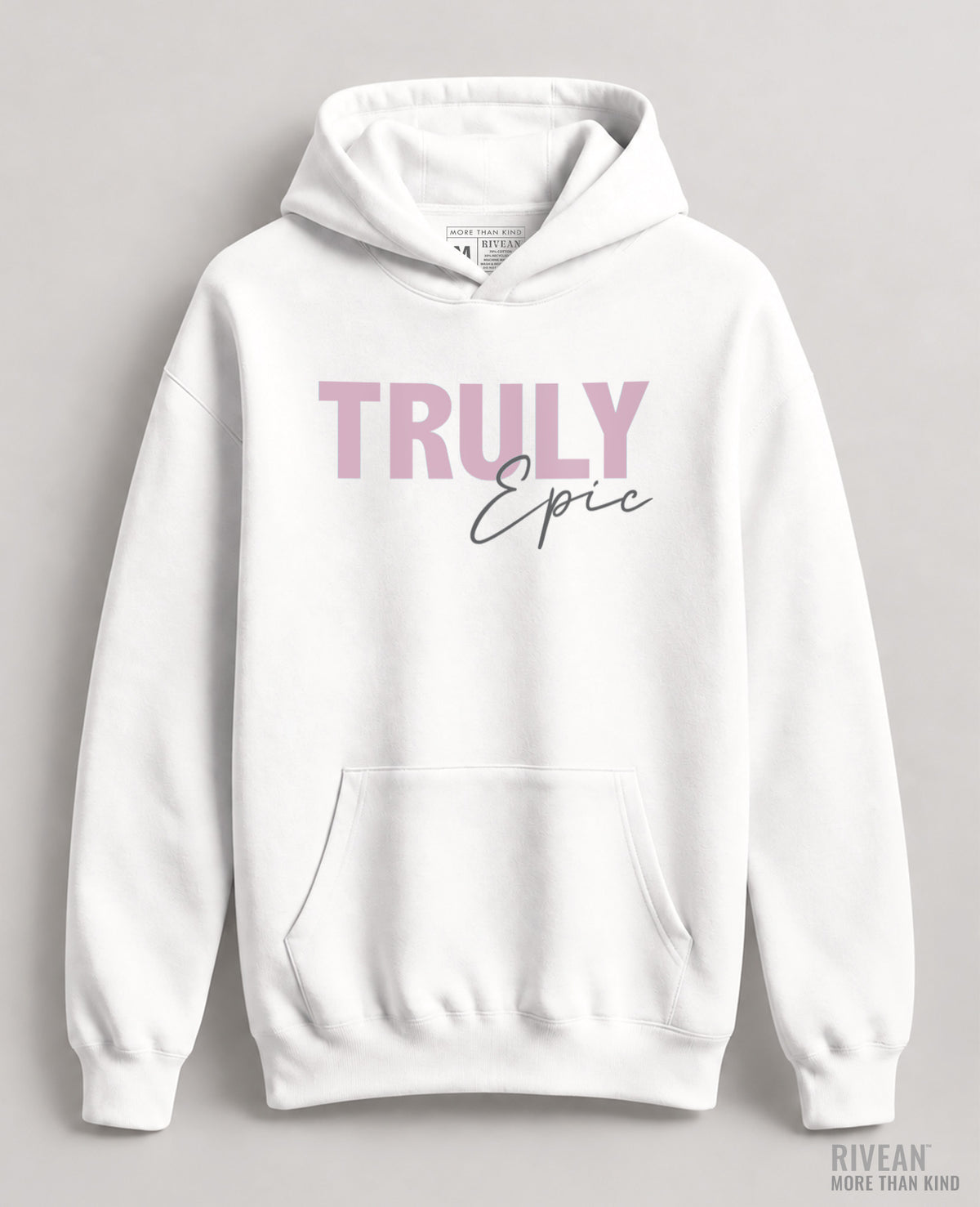 Unisex White Hoodie "Truly Epic"
