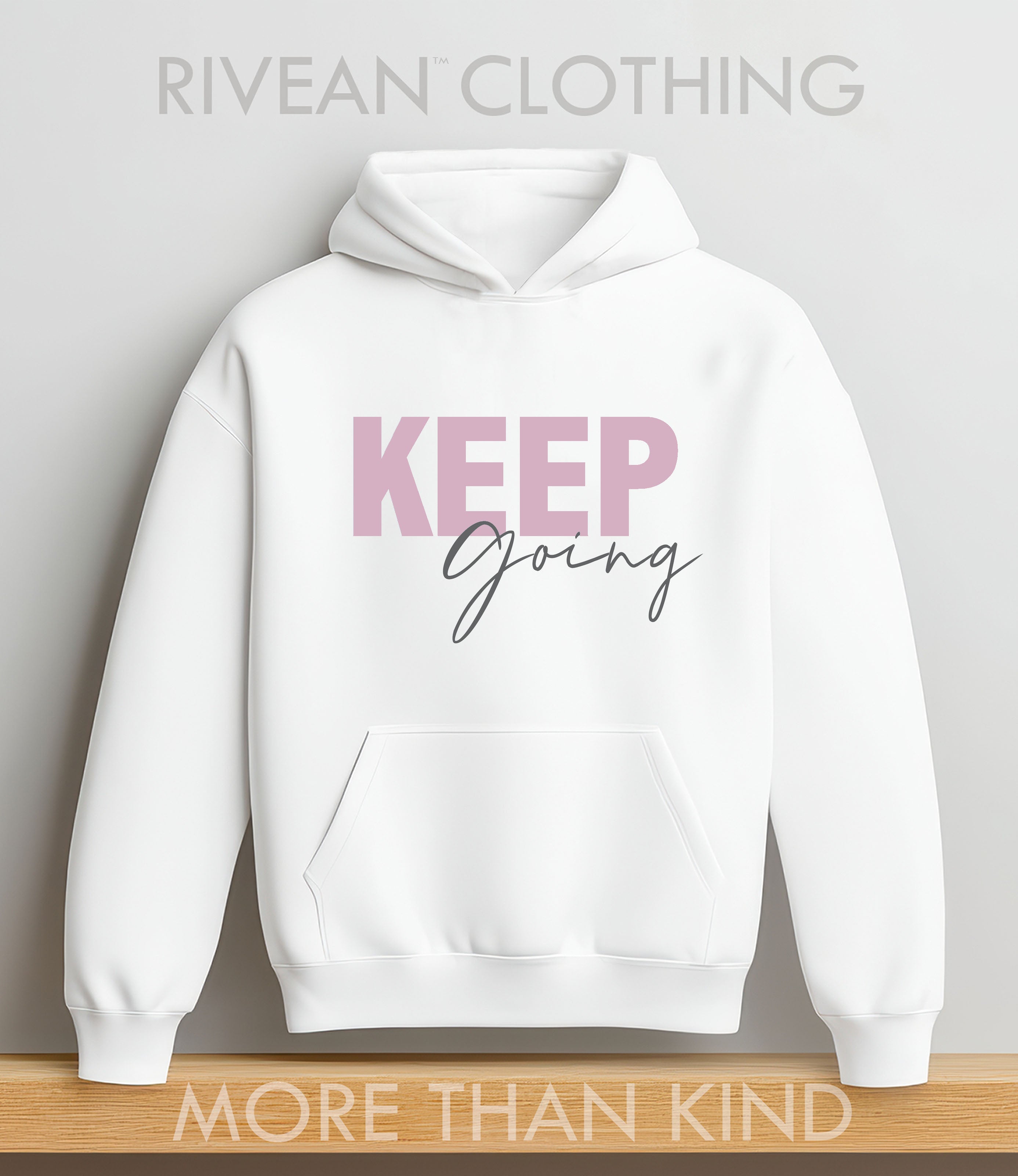 White Hoodie "Keep Going"