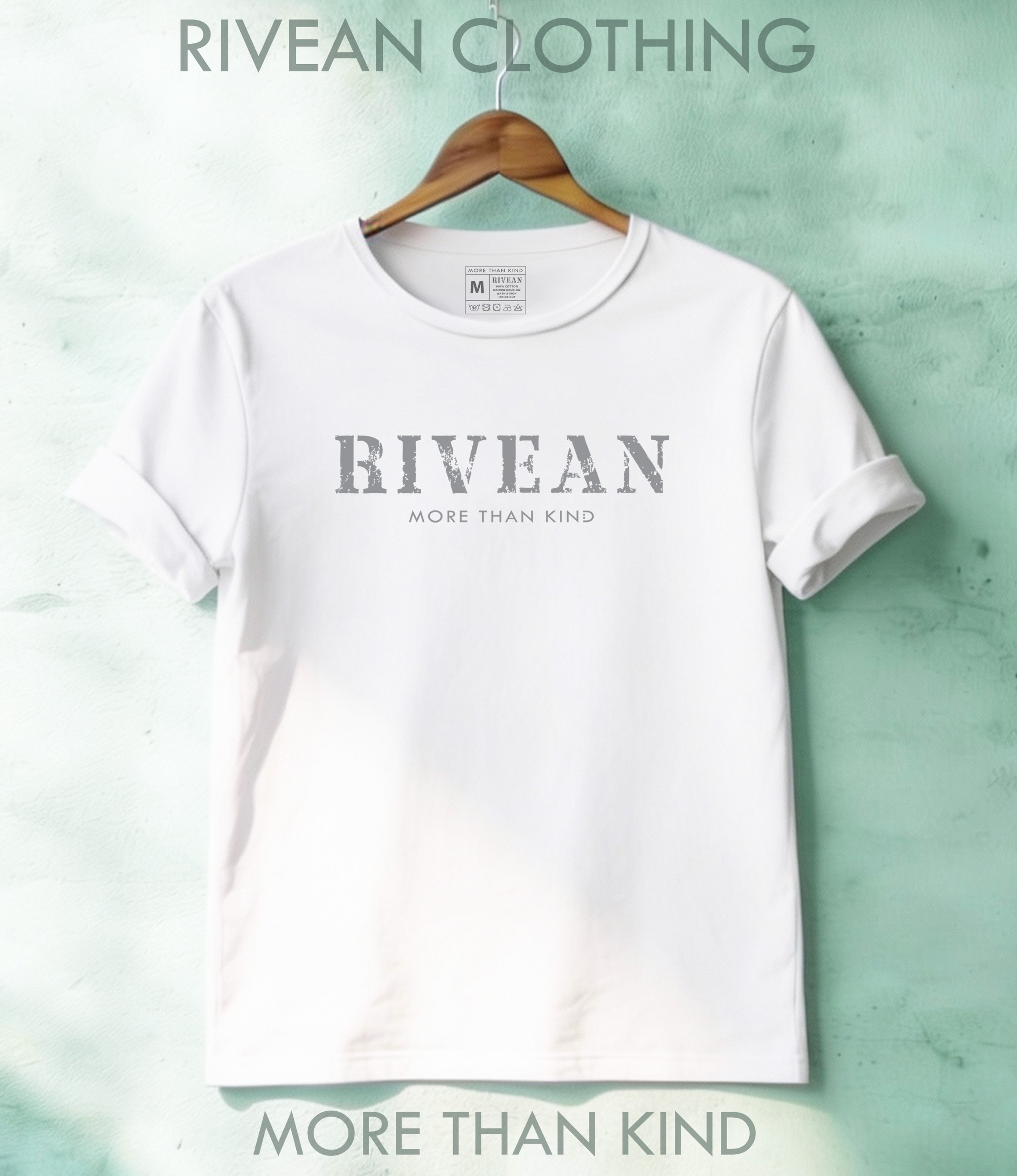 White T-Shirt "RIVEAN MORE THAN KIND"