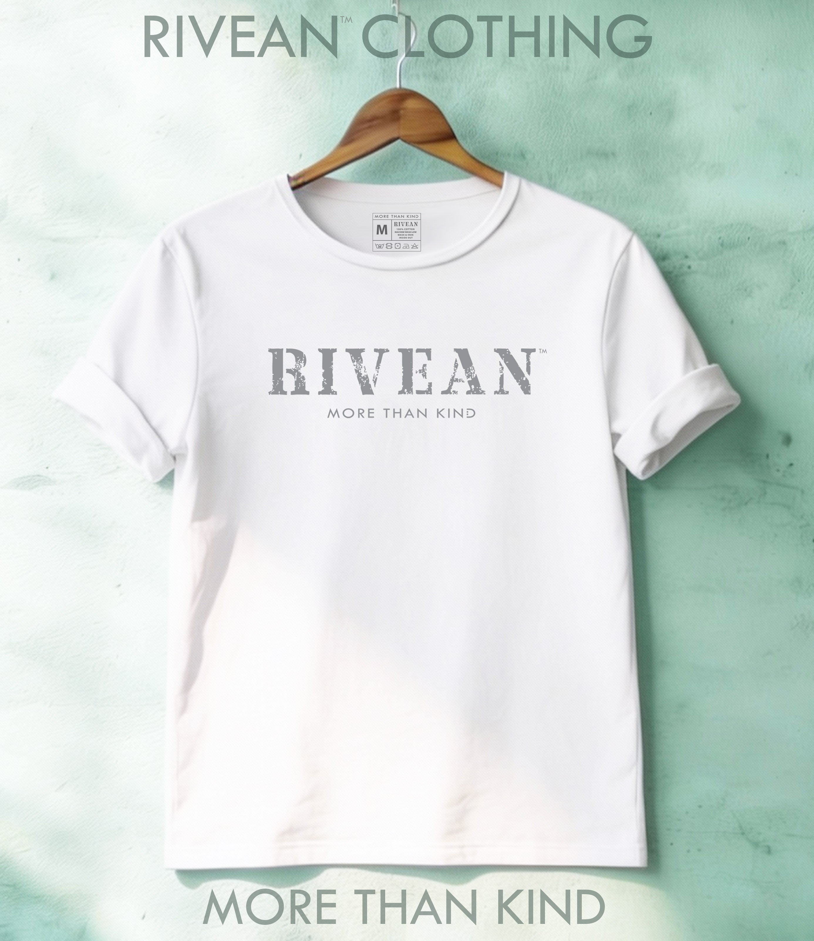 White T-Shirt "RIVEAN MORE THAN KIND"