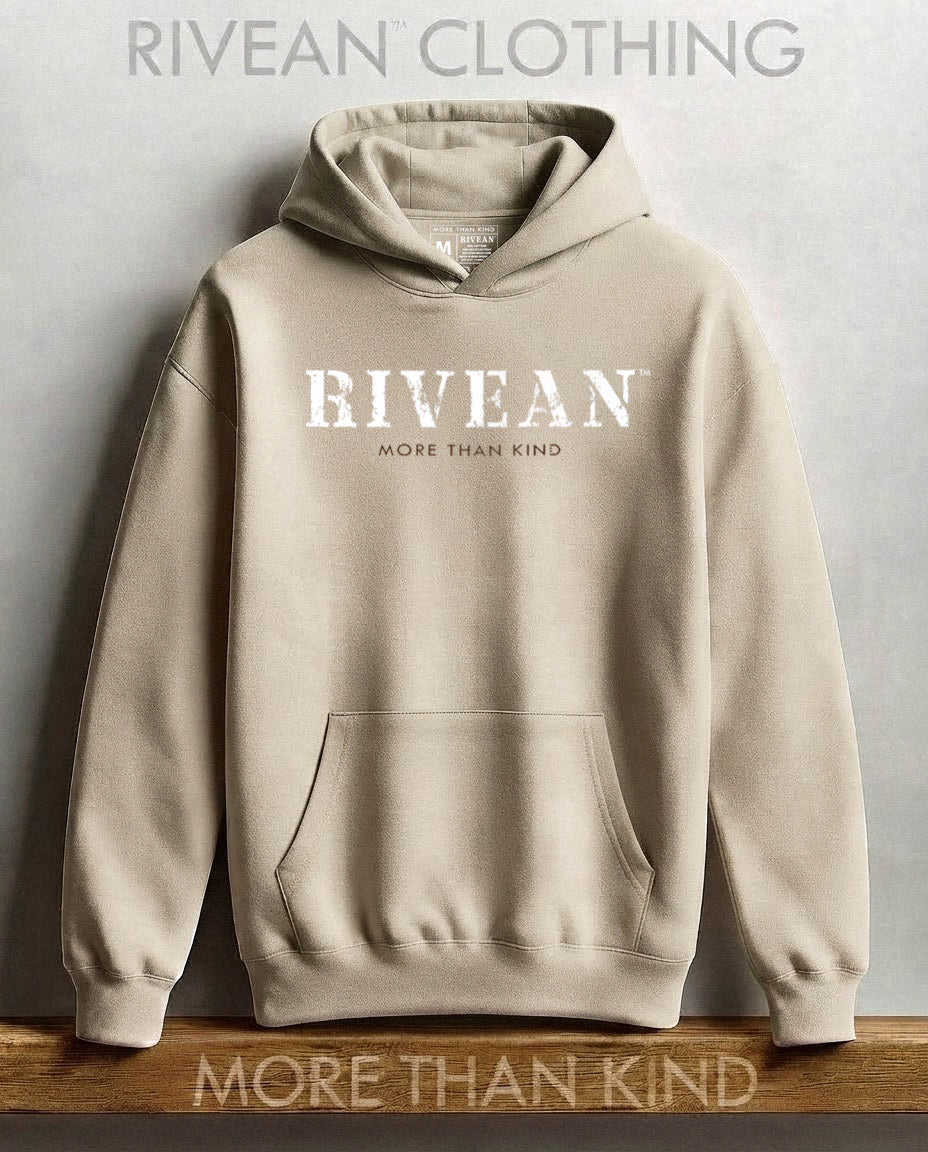 Unisex Natural Stone Hoodie "RIVEAN MORE THAN KIND"
