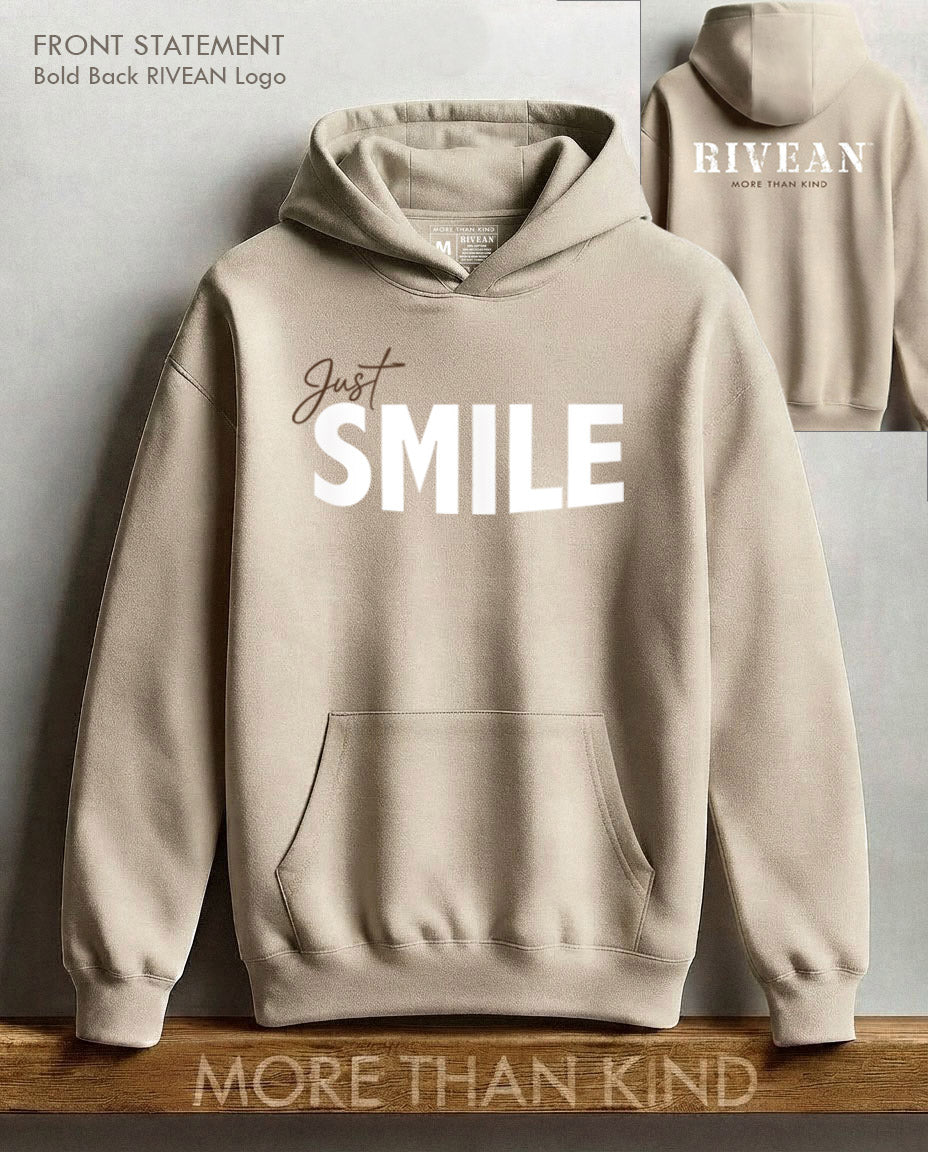 Unisex Natural Stone Hoodie Just SMILE