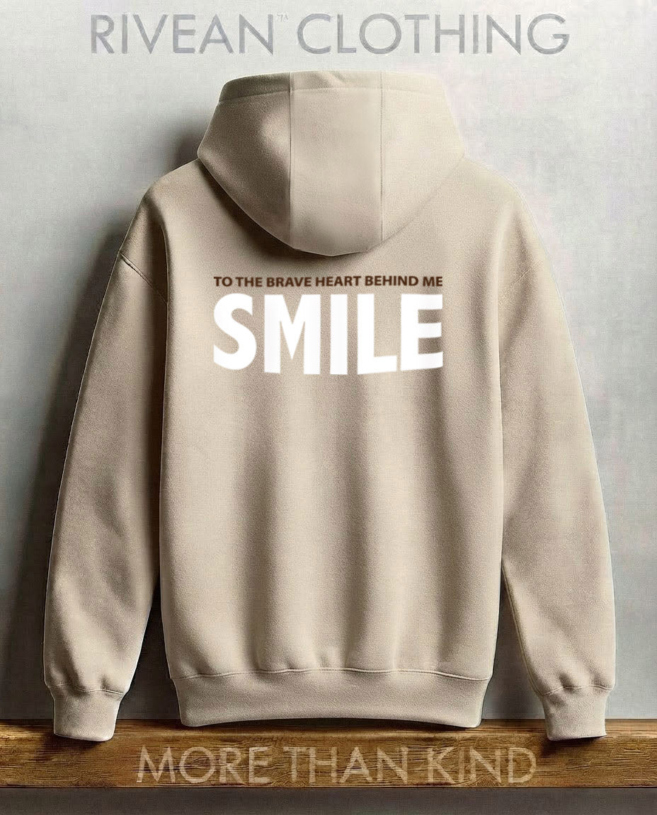 Unisex Natural Stone Hoodie Just SMILE