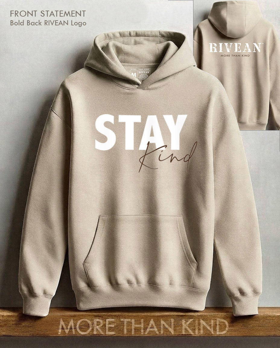 Unisex Natural Stone Hoodie "Stay Kind"