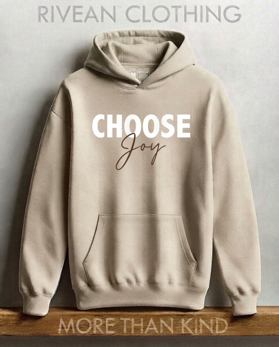 Unisex Natural Stone Hoodie "Choose Joy"