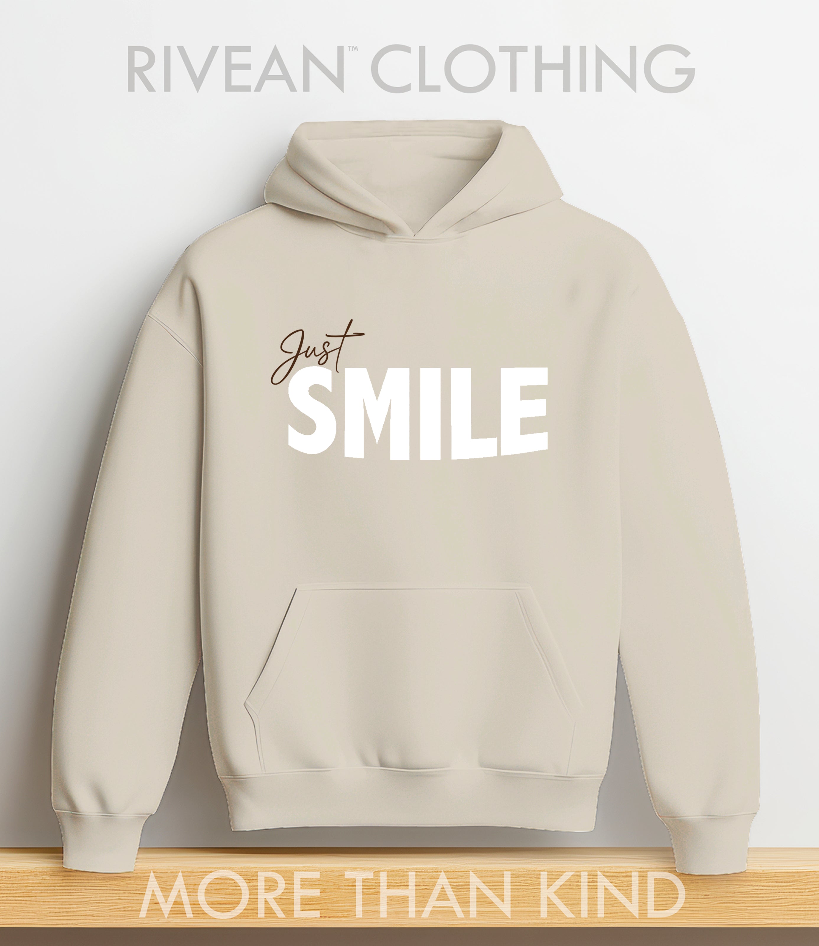 Natural Stone Hoodie Just SMILE