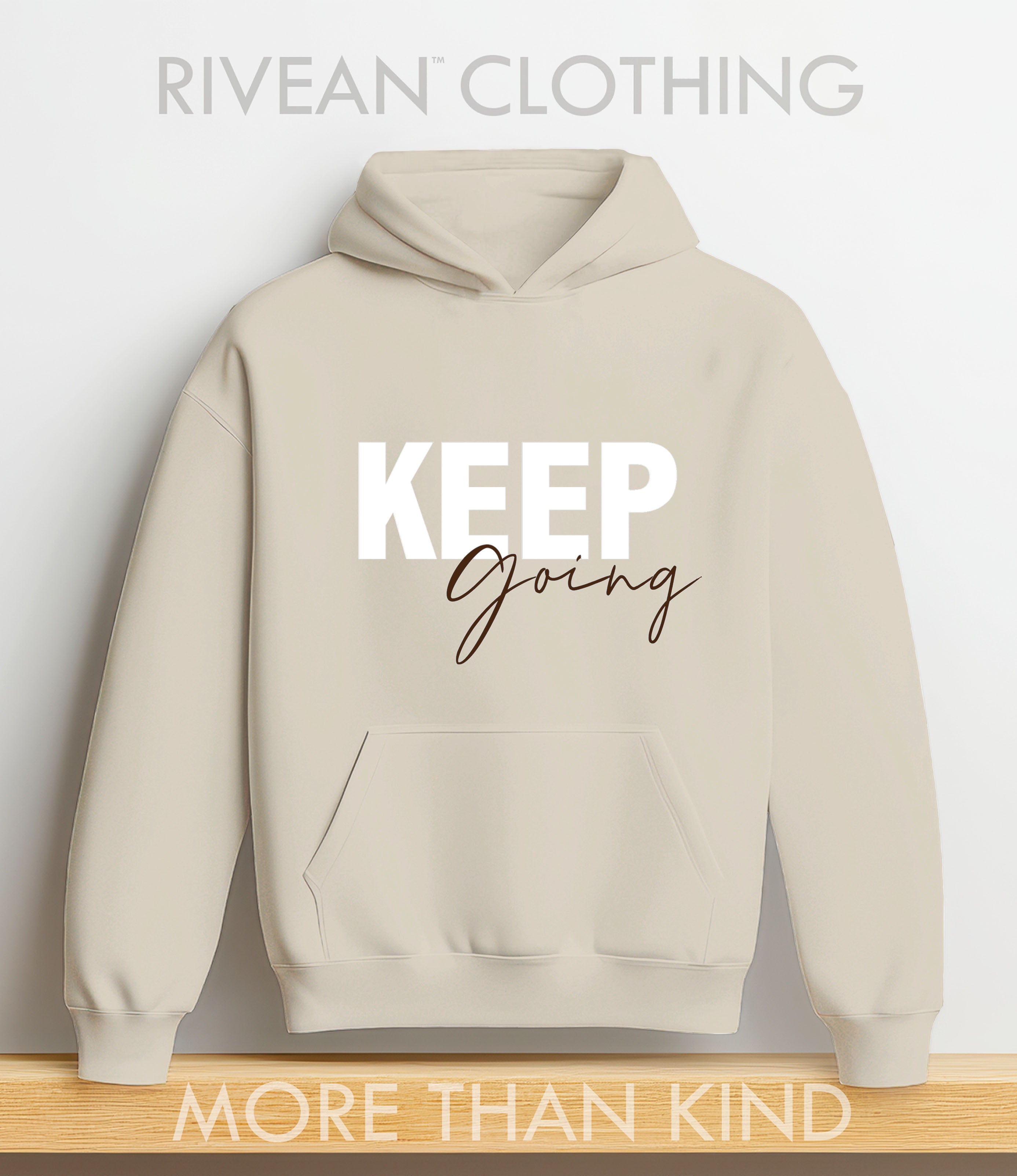 Natural Stone Hoodie "Keep Going"
