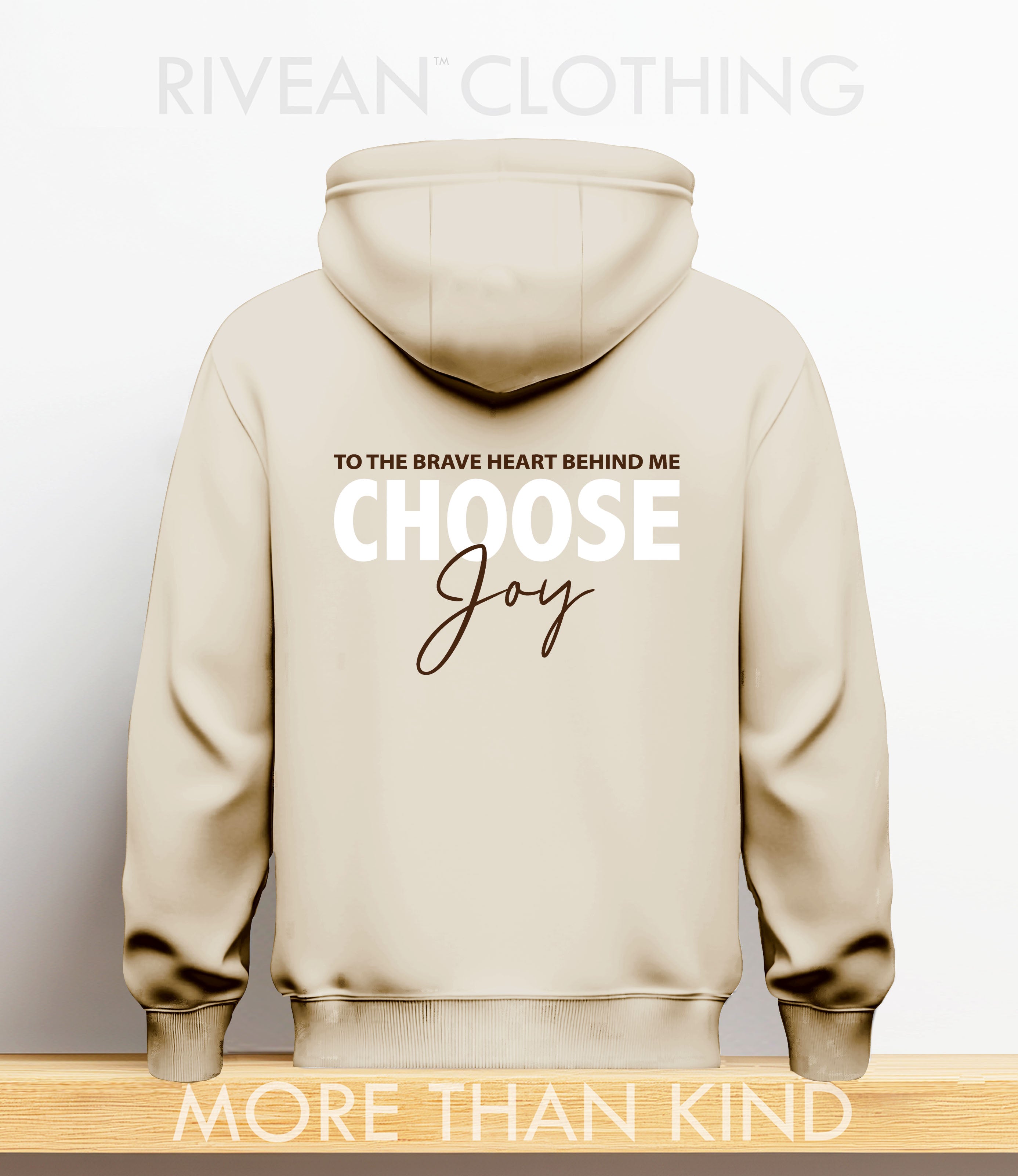 Natural Stone Hoodie "Choose Joy"
