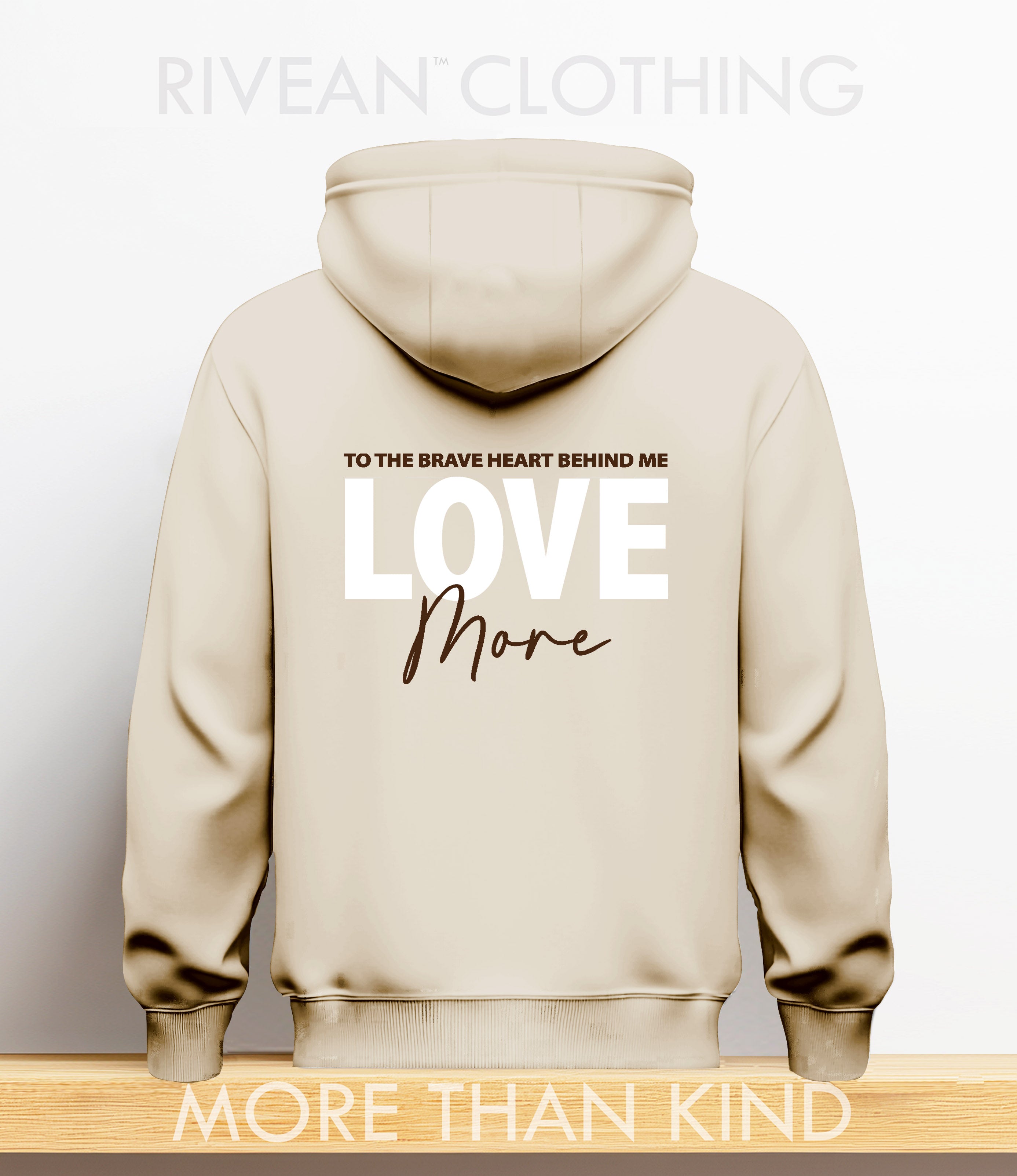 Natural Stone Hoodie "Love More"