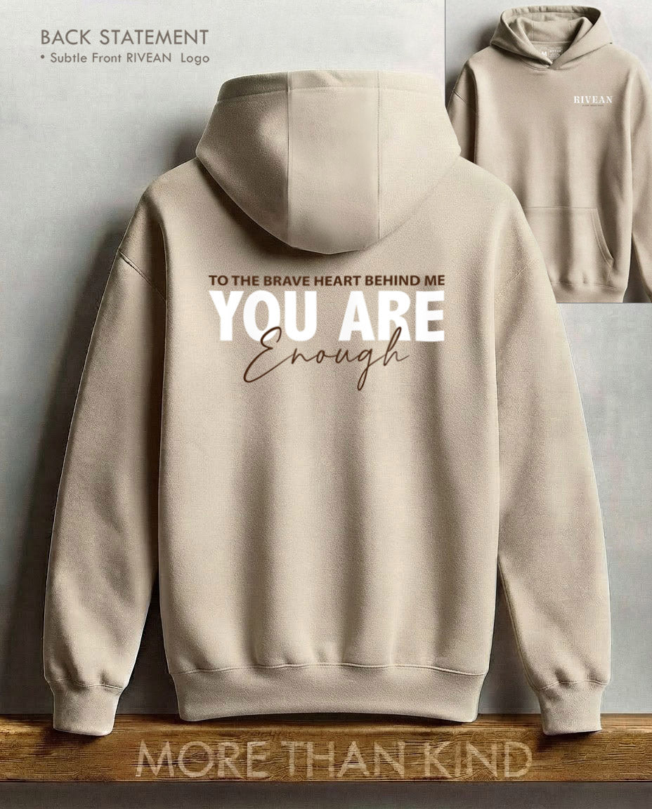 Unisex Natural Stone Hoodie "YOU ARE Enough"