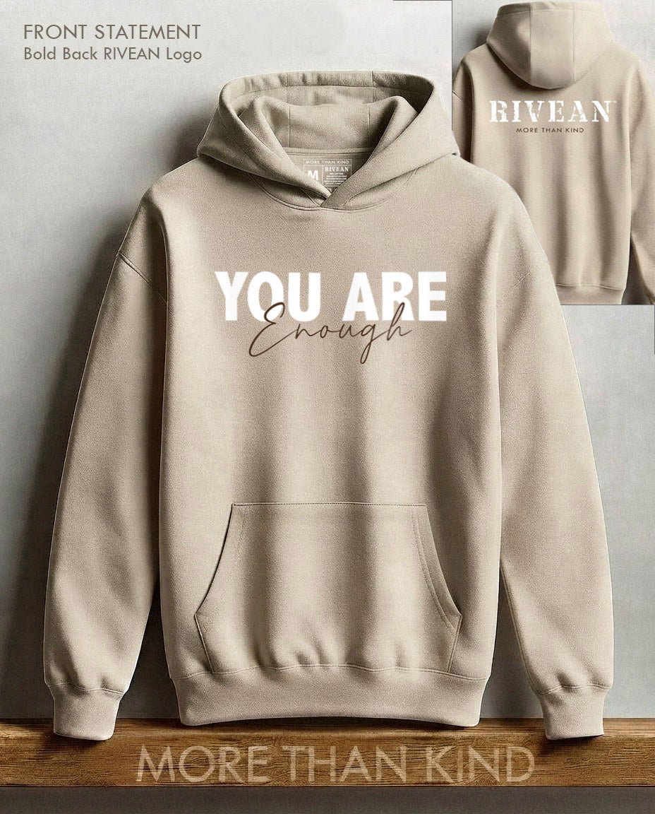 Unisex Natural Stone Hoodie "YOU ARE Enough"