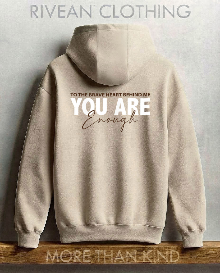 Unisex Natural Stone Hoodie "YOU ARE Enough"