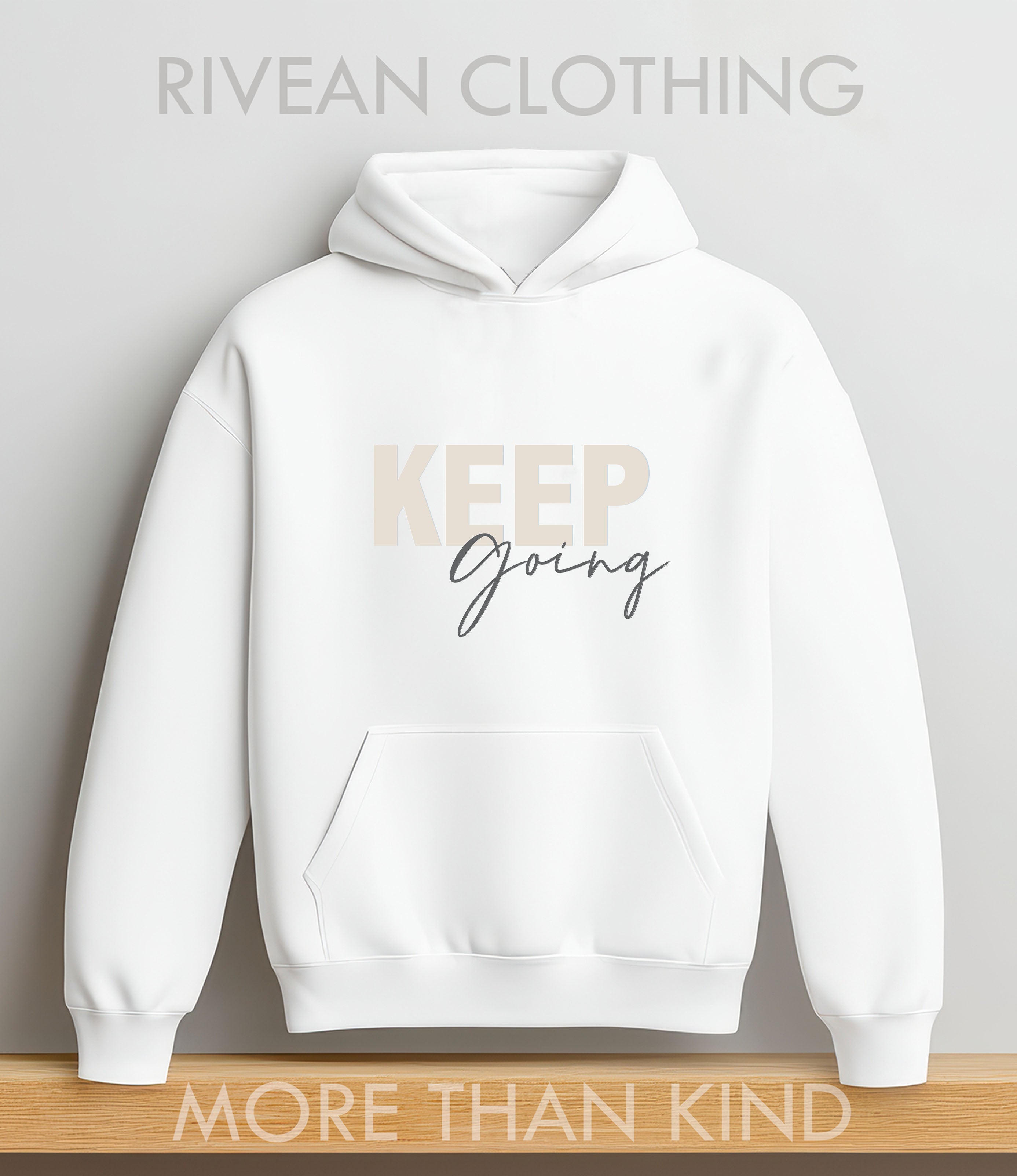 White Hoodie "Keep Going"