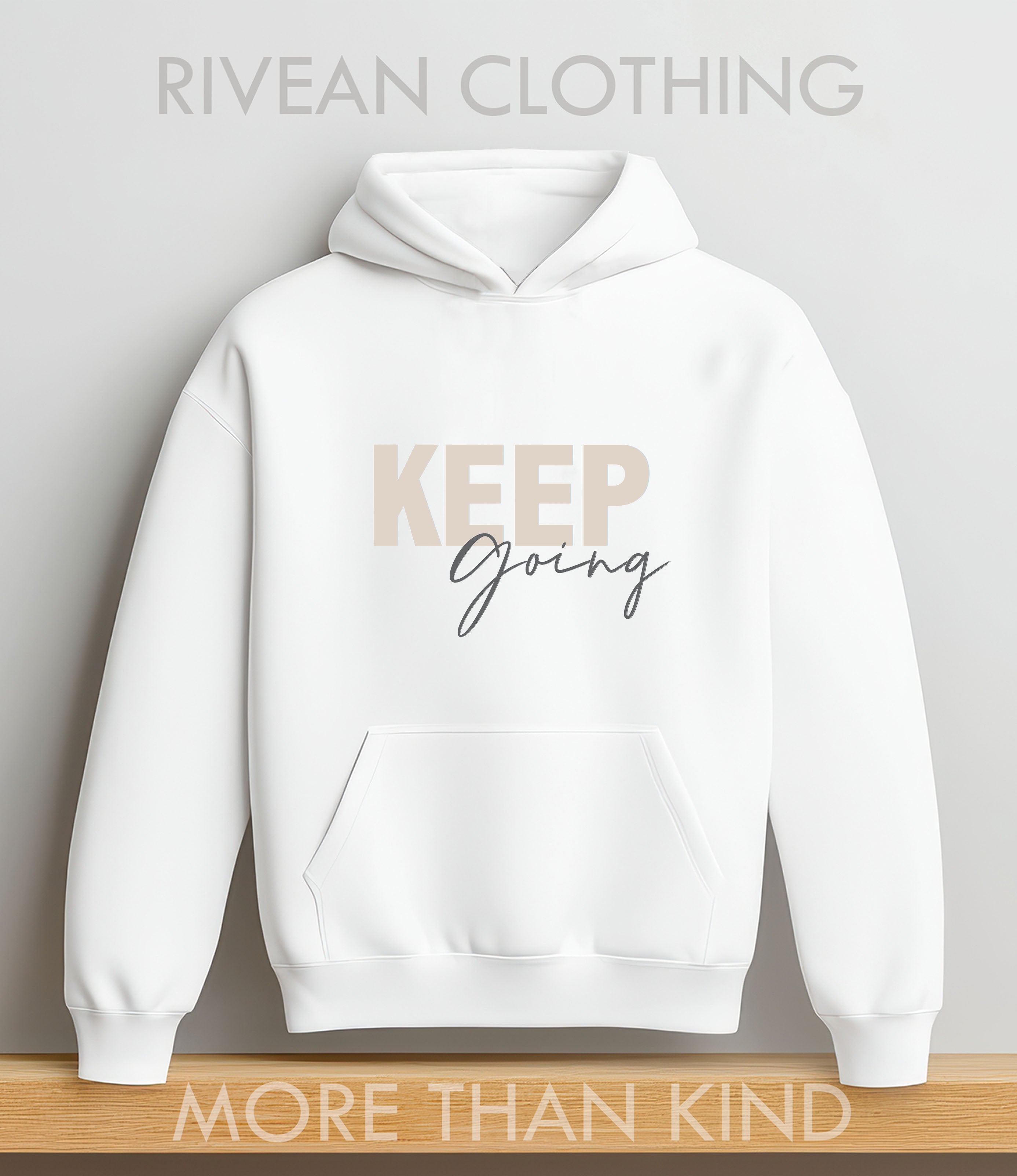 White Hoodie "Keep Going"