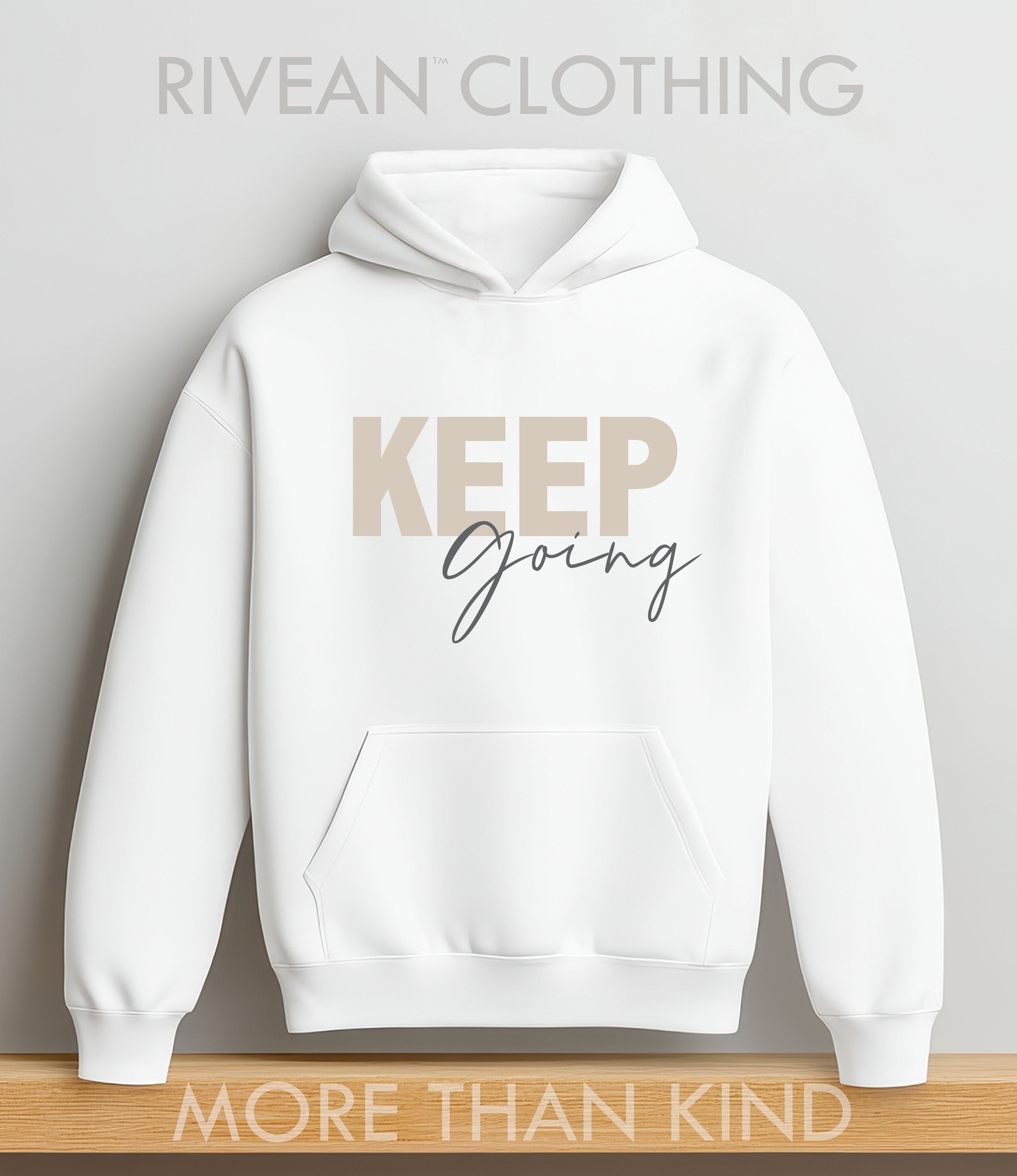 White Hoodie "Keep Going"