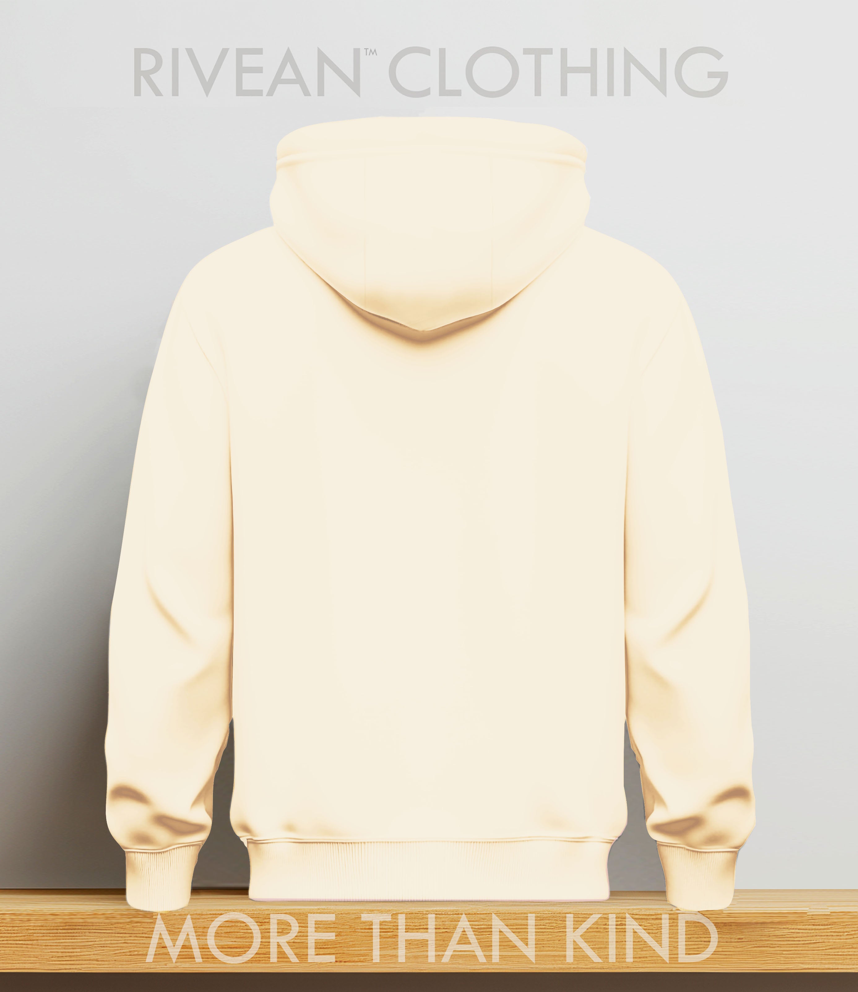 Coastal Cream Hoodie "RIVEAN MORE THAN KIND"