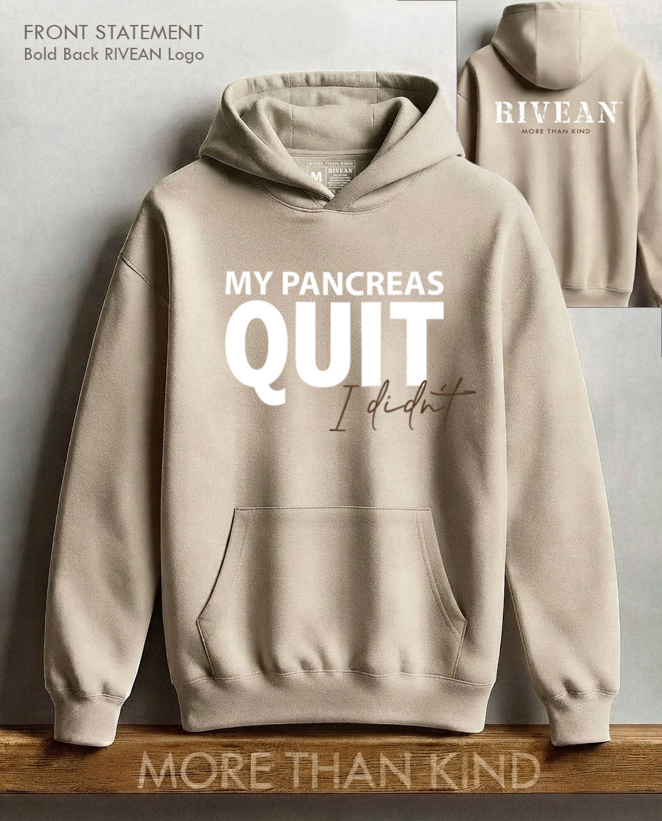 Unisex Natural Stone Hoodie MY PANCREAS QUIT - I didn't